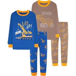 DAUGHTER QUEEN Boys 100% Cotton Long Sleeve Pajamas Size 18Months-12Years