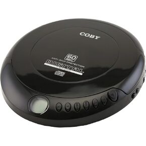 Coby Portable Compact Anti-Skip CD Player – Lightweight & Shockproof Music Disc Player w/ Pro-Quality Earbuds - For Kids & Adults - Home Car & Travel (Renewed)
