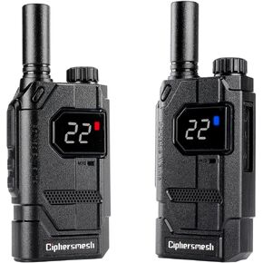 CAP310 Lightweight Walkie Talkies Long Range USB-C Rechargeable Business Walkie Talkie with Earpieces, 22 Channel License Free Two Way Radios with Long Standby 1700mAh Battery- 2 Pack