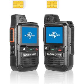 2-Pack Fast Radios Unlimted Range - Global PTT 4G Walkie Talkies with SIM Cards - Nationwide Coverage Communication Long Range PoC Two Way Radios IP67 Waterproof Design (P0)
