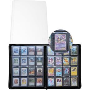 16 Pocket Toploader Binder, Holds 640 Top Loaders, Toploader Binder with Sleeves for 3'' x 4'' Toploaders