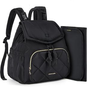 mommore Diaper Bag Backpack, Small Diaper Backpack for Travel, Lightweight Drawstring Baby Bag with Stroller Straps