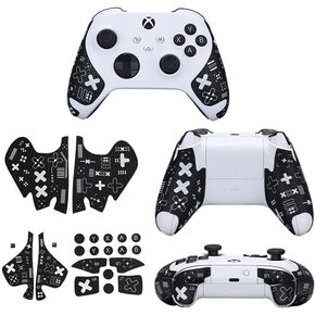 Controller Performance Grips Compatible X-Box Series S/X Controller,X-Box Anti-Slip Stickers Tape,Sweat-Absorbent Cover Skin,Black Print