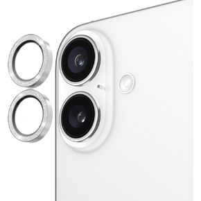 Case-Mate Camera Lens Protector with Aluminum Twinkle Rings for iPhone 16 Pro Max/iPhone 16 Pro - Double Tempered Glass, Anti-Scratch - Ultra HD View with Night Shooting, Case Friendly, Easy Install