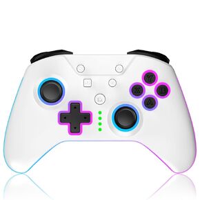 وحدة تحكم Xbox One، وحدة تحكم Xbox اللاسلكية مع ضوء RGB LED، وحدة تحكم Xbox One اللاسلكية لأجهزة Xbox One، Xbox Series X/S، Xbox One X/S، لوحة التحكم عن بعد مع محول لاسلكي 2.4 جيجا، ومقبس صوت 3.5 ملم in Kuwait