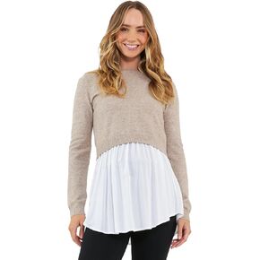 Sandy Detachable Nursing Knit Latte