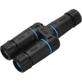 MECCANIXITY Waterproof RJ45 Coupler, Female to Female 1 in 2 Out Splitter Waterproof IP68 Ethernet Outdoor LAN Cable Connector for Cat5/Cat5e/Cat6/Cat7/Cat8 in Saudi Arabia