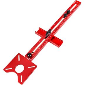 4 in 1 Router Milling Groove Bracket, Aluminium Router Table Insert Plate Adjustable Cabinet Template Tool Router Jigs Table Insert Plate Circle Cutting Jig for Woodworking