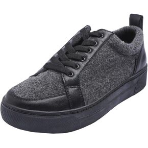 FEVERSOLE Women's Comfort Lightweight Sneaker Vegan Leather Platform Casual Walking Shoes