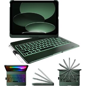 typecase for iPad 10th Generation Case with Keyboard (10.9", 2022), 11 Color Backlight, 360° Rotatable, 7 Use Modes, Thin & Light for Apple iPad 10th Gen 10.9, Black