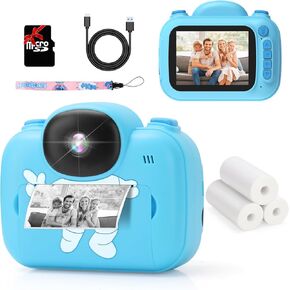 Kids Camera Instant Print, Trayoo Kids Digital Camera Instant, Christmas Birthday Gifts for Girls Age 3-12 (Blue)