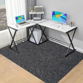Large Chair Mat for Hard Floor, 63"x51" Office Chair Mat for Hardwood, Gaming Chair Mat for Tile Floor, Heay Duty Non-Skid Floor Protector Desk Chair Mat Rug for Home Office（Dark Grey）