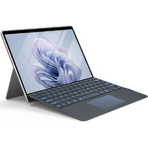 Backlit Keyboard for Surface Pro 11/10/9/8/X, 7 Colors Font Backlight Detachable Wireless Type Cover Keyboard with Trackpad/Pen Holder Compatible with Microsoft Surface Pro 11/10/9/8/X 13 Inch