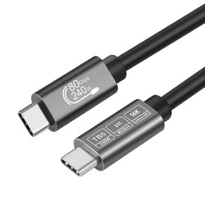 [80Gbps Data Sync] Compatible with Thunderbolt 5 Cable High Speed USB C Cable Support 240W Charging and 16K/8K Display for Thunderbolt 4/USB4 Monitor, Docking Stations and More, 3.3FT