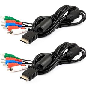 2pcs 6FT Component HD AV Cable to HDTV-EDTV RCA Audio AV Cord for PS2 / PS3 / PS3 Slim