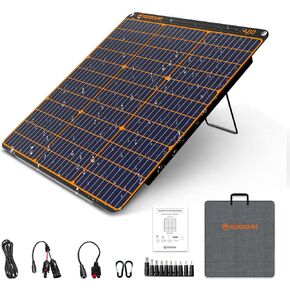 لوحة شمسية محمولة FlexSolar 60 وات مع QC3.0 USB-A/PD USB-C/DC مخرجات IP67 مقاومة للماء عالية الكفاءة أحادية البلورية شاحن محمول لمولد محطة الطاقة والهاتف المحمول والبطارية RV رحلة in Kuwait