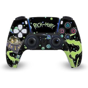 Head Case Designs Officially Licensed Rick and Morty The Space Cruiser Graphics Vinyl Faceplate Sticker Gaming Skin Decal Cover Compatible with Sony PlayStation 5 PS5 DualSense Controller