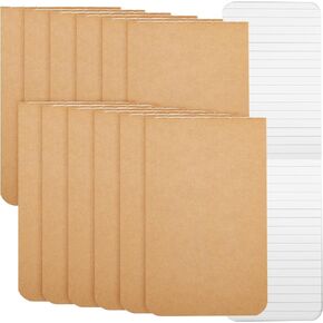 Paper Junkie 24 Pack Blank Journals for Kids, Bulk Sketchbooks for Students, Art, Writing Stories, A5 Kraft Paper Notebooks (5.5 x 8.3 in)