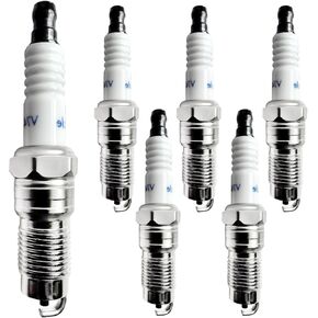 V7444 شمعات الإشعال إيريديوم بالليزر - شمعات الإشعال البديلة للسيارات، استبدال OE SP433 AGSF32WM، 6 عبوات