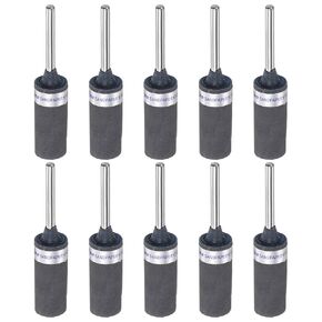 HARFINGTON 10pcs Abrasive Sandpaper Rolls 1000 Grit 3mm Shank Sanding Drums Sleeves Cylinder Grinding Head for Woodworking Glass Metal Polishing