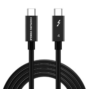 Thunderbolt 4 Cable 3.3ft(Intel Certified), Supports Single 8K or Dual 4K@60HZ Display/40Gbps Transfer/100W USB C Charging, Compatible with iPhone 15Pro, MacBook, iPad Pro