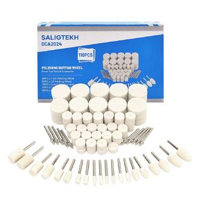 Polishing Buffing Wheel for Rotary Tool, 110PCS Wool Felt Polishing Wheel for Rotary Tool Accessories,Polishing Kit with 1/8" Shank for Jewelry Metal Buffing Wheels Polishing