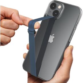 Sinjimoru C-Shaped Clip Finger Phone Grip, Silicone Mobile Phone Strap for Phone Case with Clip as Phone Loop Holder for iPhone Case & Samsung Phone. Sinji Loop Clip Black 210