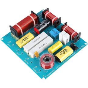 ASHATA Speaker Frequency Divider Board,Professional 3 Way Speaker Crossover Filter Audio Frequency Divider 300W for DIY KTV Stage Speaker with Over-Current Protection Design