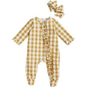 Mud Pie baby-girls Mustard Gingham and Headband SetMustard Gingham And Headband Set