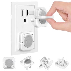 Outlet Covers Baby Proofing, 40 Pack Child Proof Plug Socket Covers Electric Plug Protectors Safety Caps to Prevent Power Shock, for US 3-Prong, White