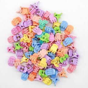 100PCS Tiny Hair Clips for Girl,Mini Claw Clips for Women, 1cm Black Plastic Mini Claw Clips for Babies, Hair Accessories for Women,Non Slip Pins Hair Clamps,Designed for Thin Or Thick Hair,Good Gift in Kuwait