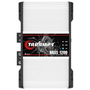 Taramps Bass 1200 2 Ohms Monoblock Amplifier 1200 Watts Rms 1 Channel 14.4VDC Output Power, Full Range RCA/High Level Input, Car Audio Sub/Bass System - Monitor Level Remote Included
