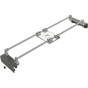 Router Sled, Slab Flattening Jig, DIY Woodworking Router Sled for Flattening Slabs with Height Adjustable (L-Carriages, Steel and Aluminum, 48 Inches)