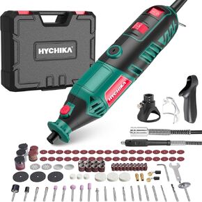 HYCHIKA 180W Rotary Tool, Variable Speed Rotary Tool Kit with Flex Shaft, 173pcs Accessories Kit & 8000-35000RPM Multi-Tool, Perfect for Cutting, Detail Sanding, Engraving, Wood Carving, and Polishing
