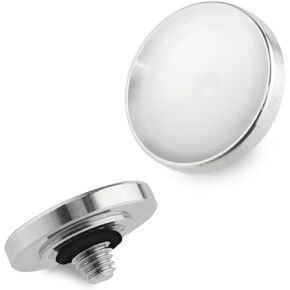 Haoge 12mm Metal Shutter Release Button for Fujifilm XT5 X-Pro3 XT50 Nikon Zf DF and Leica Q3 M10 M-11 Concave Surface Silver,New Version: Diameter 12mm
