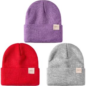 Toddler Beanie Kids Winter Hats Infant Warm Knit Cap Newborn Winter Warm Hat for 0-36 Month Boys Girls