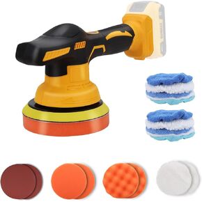 Car Buffer Polisher for Dewalt 20V Battery, 8 Variable Speed Cordless Car Polisher Buffer Random Orbital Polisher for Car Detailing/Polishing/Waxing((Tools Only)
