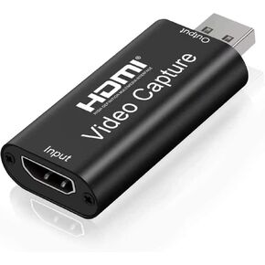 4K HDMI Video Capture Card 1080P HDMI to USB Adapter Game Audio Recorder for Streaming, Live Broadcasting, Video Recording, Teaching, Gaming