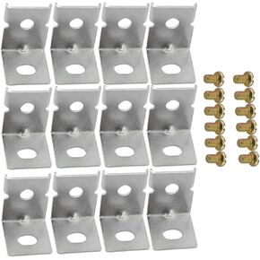 12PCS 0.67x0.64x0.55inch Power Supply Mounting Accessory Motor Mounting Bracket Silver MHS012 Switching Power Supply Fixed Mounting Bracket Suitable for LRS Slim Series Switching Power Supply