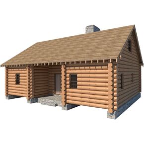 DIY Log Cabin House with Loft Plans - 5 Bedroom Cottage (1365 sq/ft) - Build Your Own Retreat