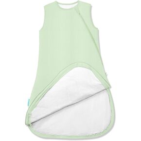 Supersoft Sleep Sack 1.0 TOG, Premium Bamboo Viscose Toddler Sleeping Bag, 2-Way Safe Zipper Sleepsacks 2-4T (Sage)