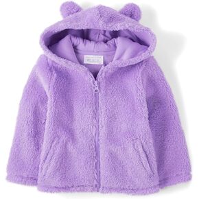 The Children's Place baby girls Cozy Sherpa Hooded Full Zip Sweatshirt