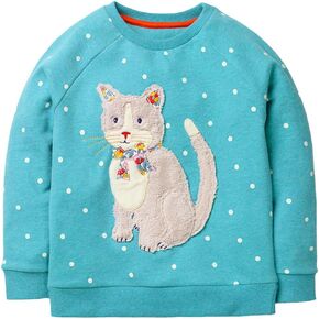 Toddler Baby Girls Sweatshirts Crewneck Pullover Long Sleeve Shirts Tops Girl Fall Winter Clothes 2-8T