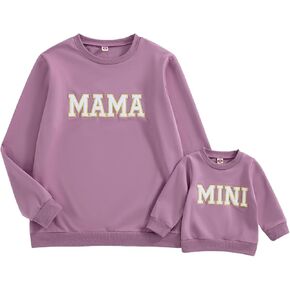 Mommy and Me Matching Outfits Mama and Mini Long Sleeve Crewneck Sweatshirt Halloween Mother Baby Matching Clothes