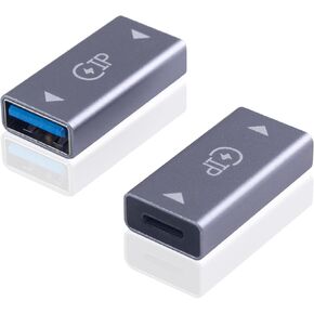 Lightning to USB A Adapter, Lightning Female to USB3.0 Female Adapter OTG Cable, Suitable for iPhone, Card Reader, Flash Drive, Mouse, MIDI Keyboard(2 Pack, Grey)