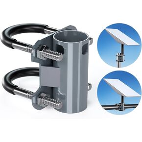 Starlink RV Mount Gen 2, Starlink Mounting U-Bolt Pipe Adapter for Starlink V2 Portable Starlink Mounting Bracket Stand for Roof, Camping, RV Travel, Yacht