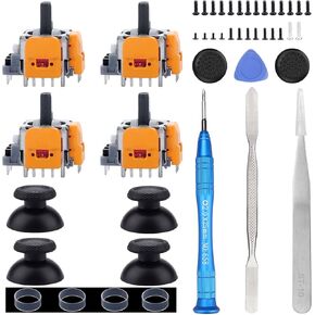 4 Pack Hall-Effect Joysticks Replacement for DualSense PS5 Controller, 3D Analog Sensor Wheel Thumb Sticks Joystick Rocker Module Replacement for PlayStation 5 Controller