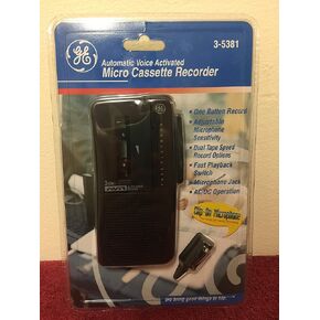 GE 35381 Voice-Activated Microcassette Recorder