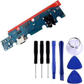 for Samsung Galaxy Tab A7 Lite T220 USB Charging Port Replacement Kit for 8.7inch 2021 Galaxy Tab A7 Lite SM-T220 USB Flex Cable Dock Connector Replacement with Tools (Not Fit for SM-T225)