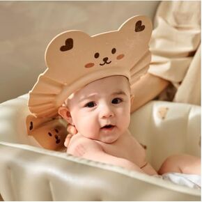 Bear-shaped shower cap for Baby, Yellow